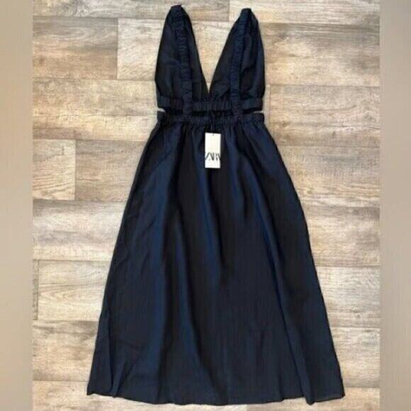 ZARA BLOGGER FAVE!!! V-Neck Long Dress NWT - Picture 16 of 16